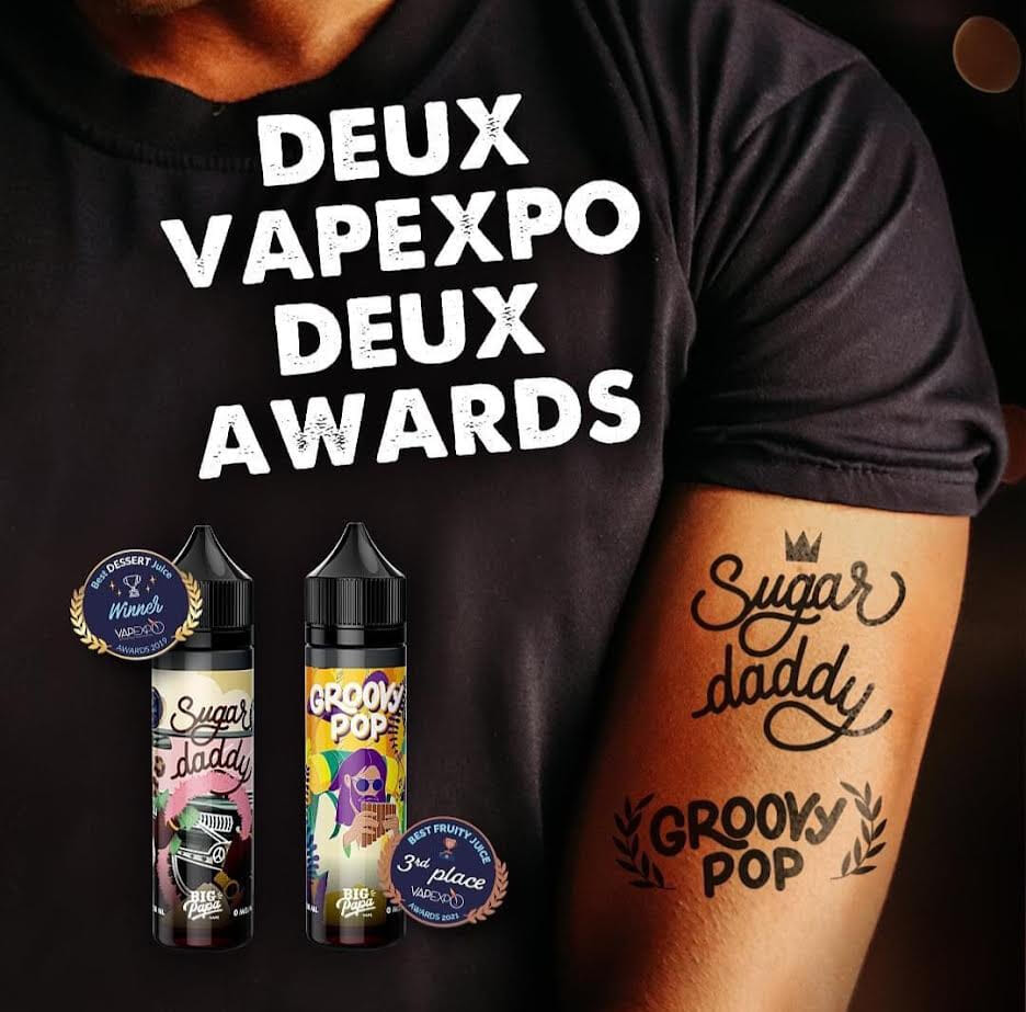 Vapexpo awards Sugar daddy et Groovy Pop